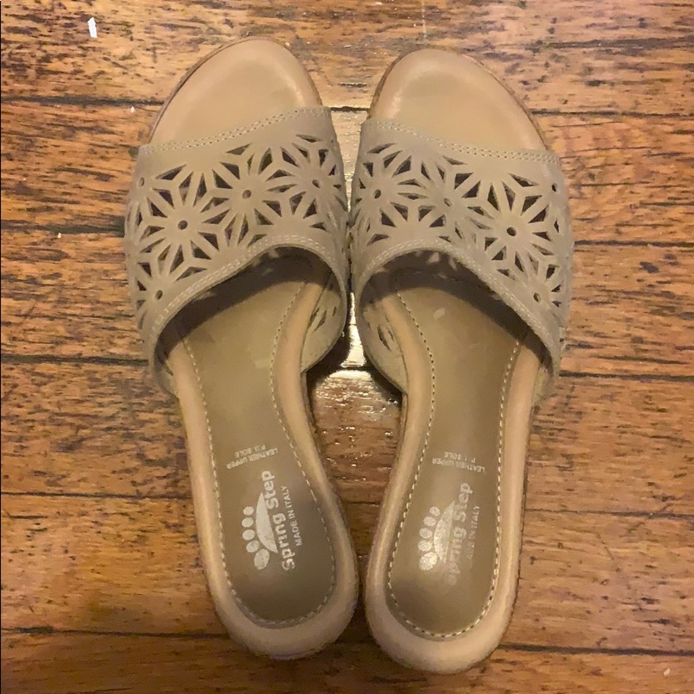 Made in Italy Spring Step Slip On Sandals Size 38